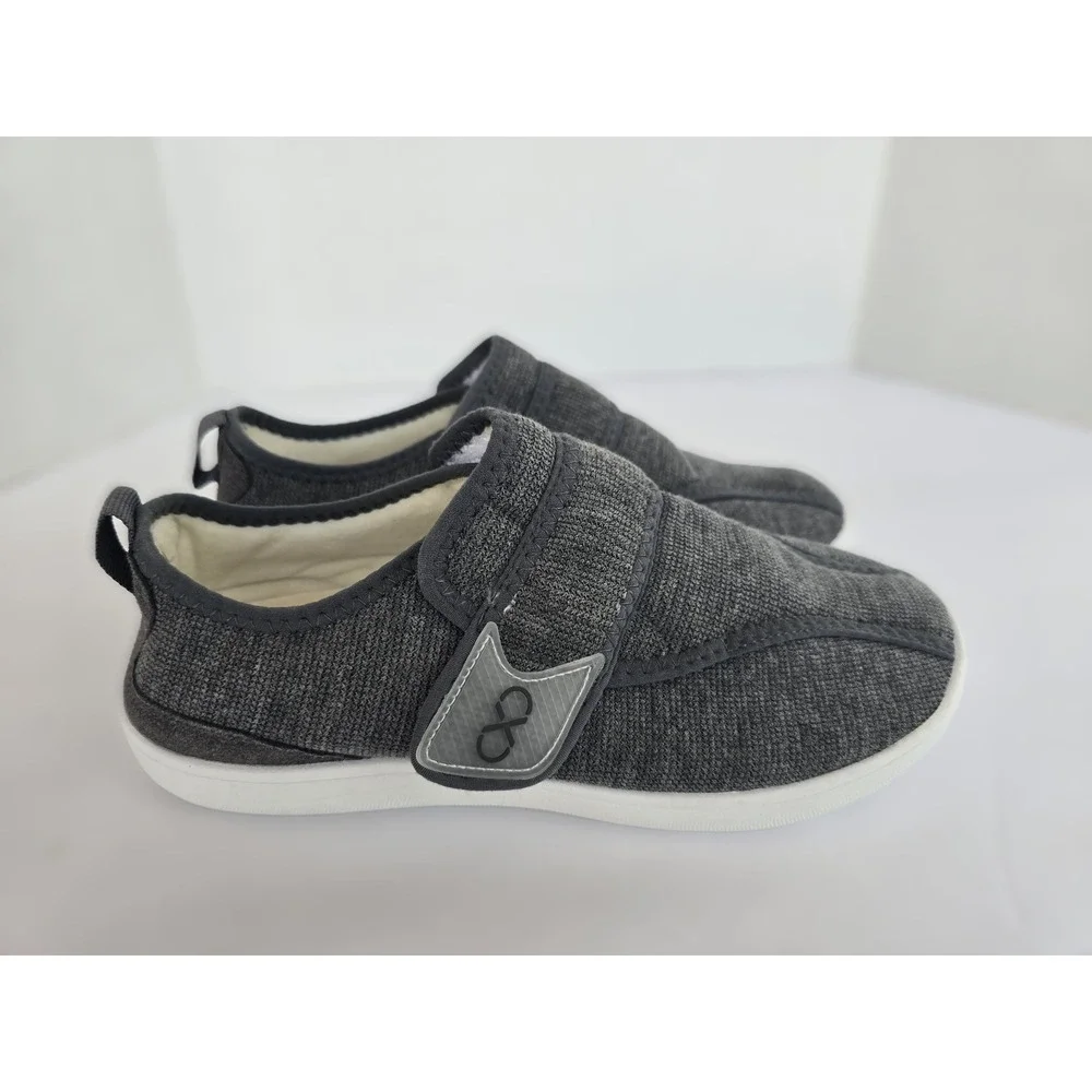 LeIsfIt Women's Memory Foam House Slippers Gray Hook & Loop EU 41 Comfort